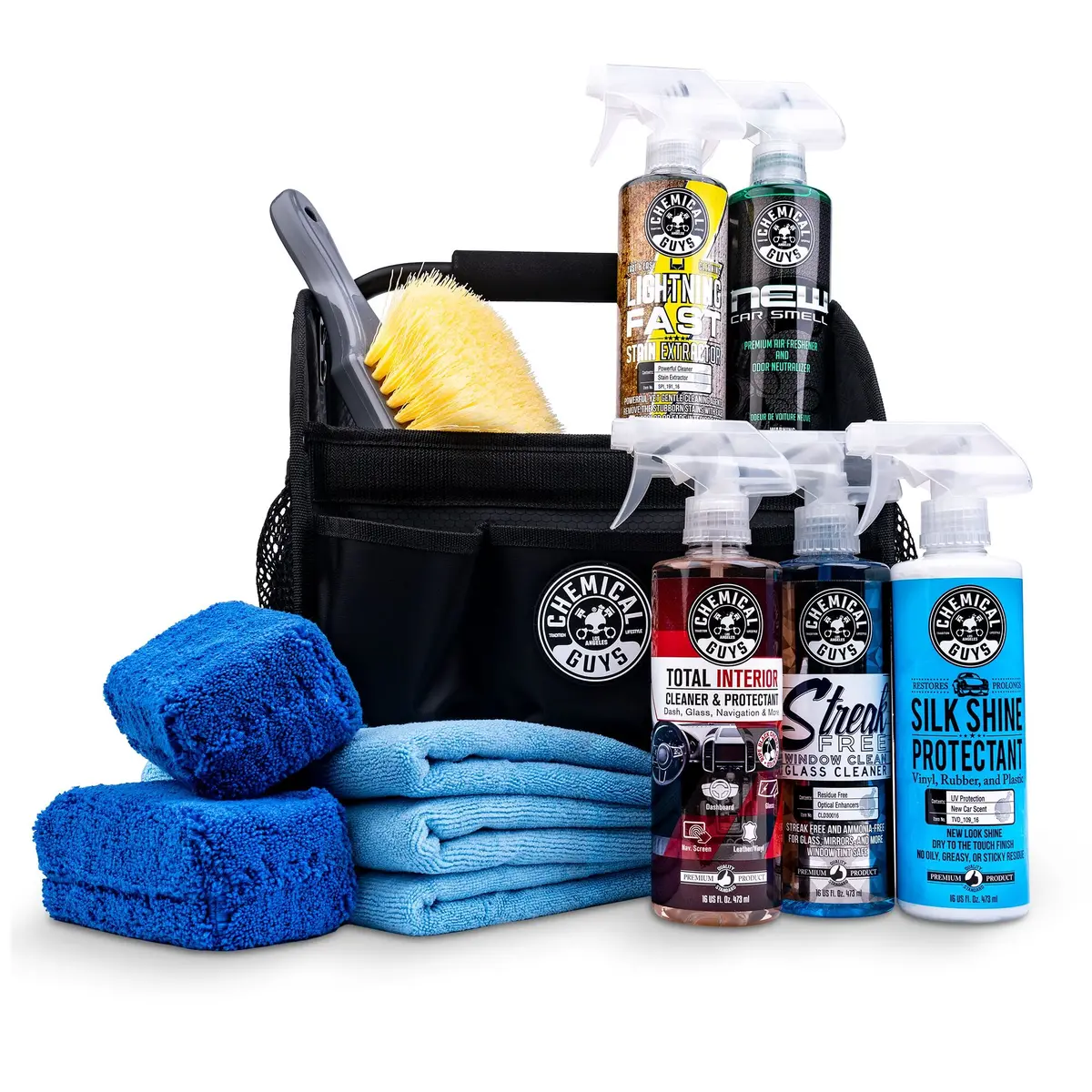 Fabric Interior Cabin & Glass Cleaner Deluxe Kit W/Organizer Caddy 1