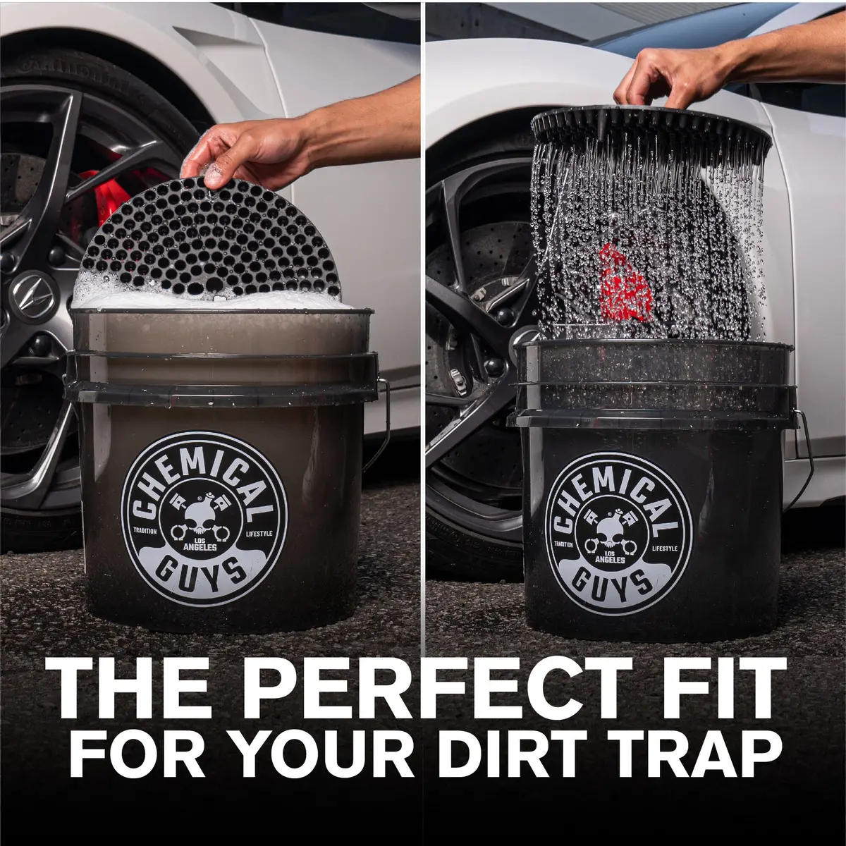 Heavy Duty Ultra Clear Detailing Bucket, 4.25 Gal, Smoked Obsidian Black 2