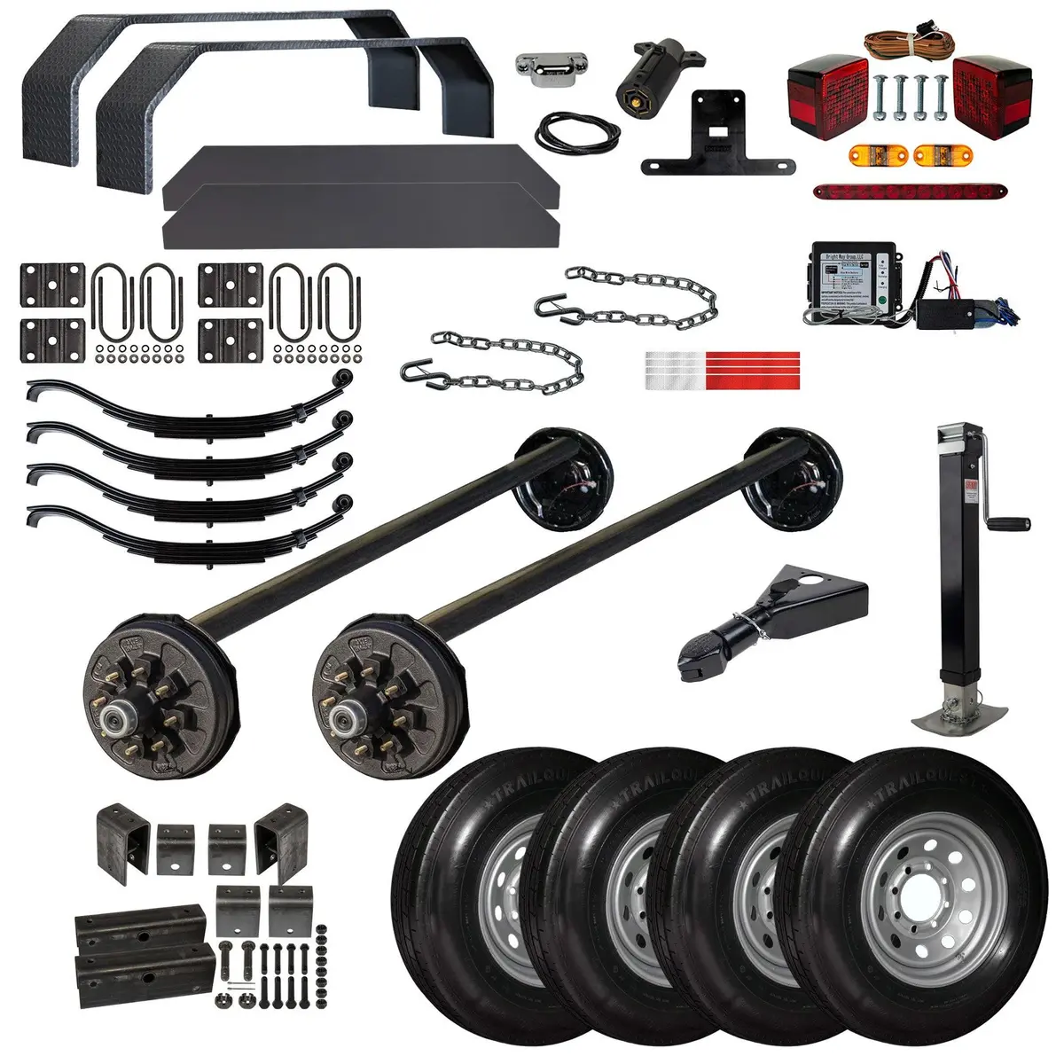 7000 Lb Tk Tandem Axle Bumper Pull Trailer Parts Kit - 14K Capacity Hd (Drop Complete Original Series) 1