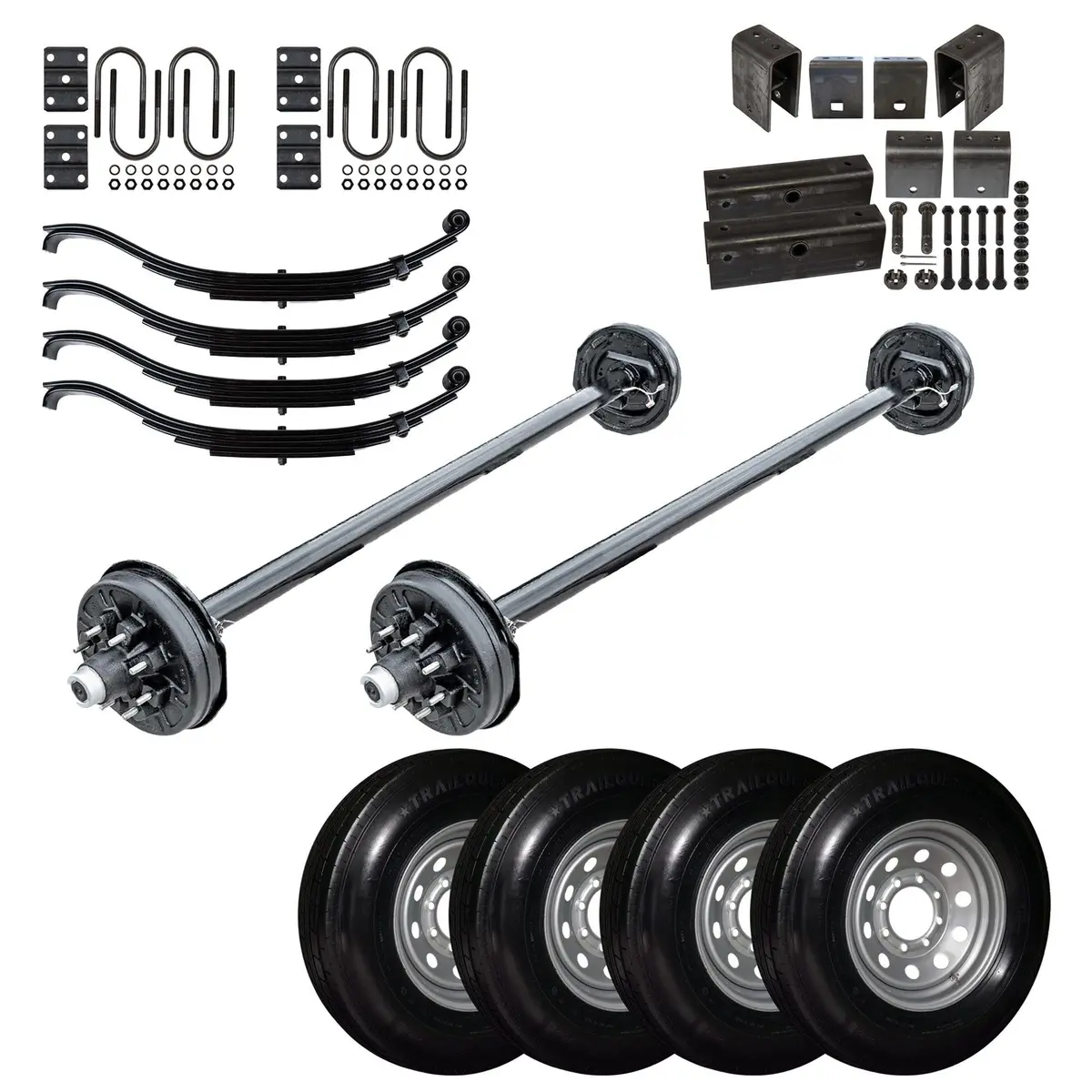 7000 Lb Heavy Duty Tandem Axle Tk Trailer Kit - 14K Capacity - (Original Series) 1