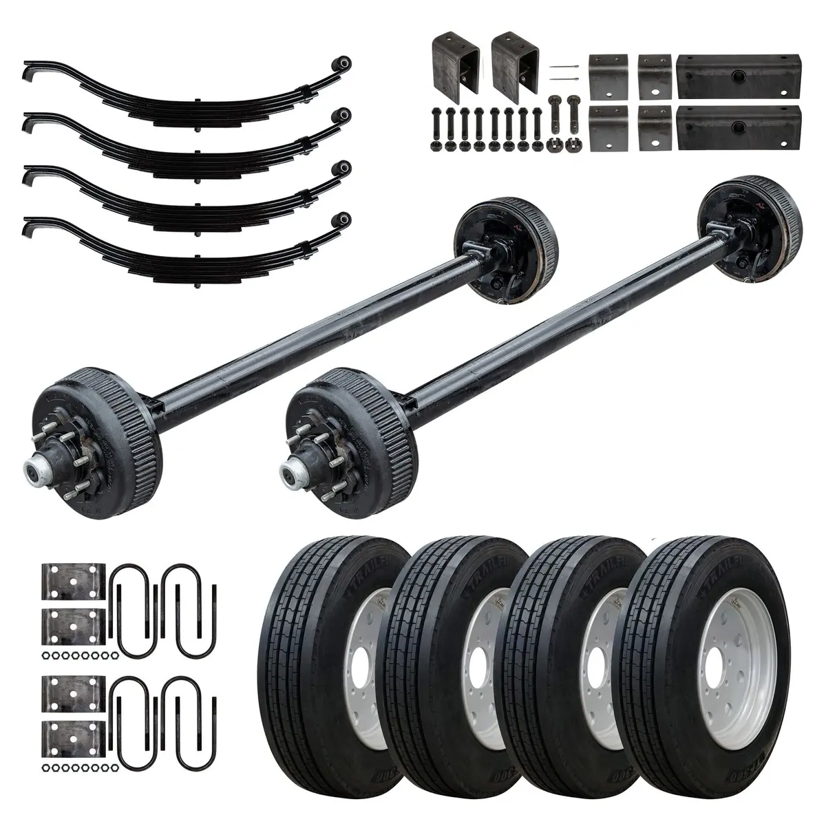 8000 Lb Tandem Axle Tk Trailer Kit - 16K Capacity - Super Single (Original Series) 9/16" Studs 1