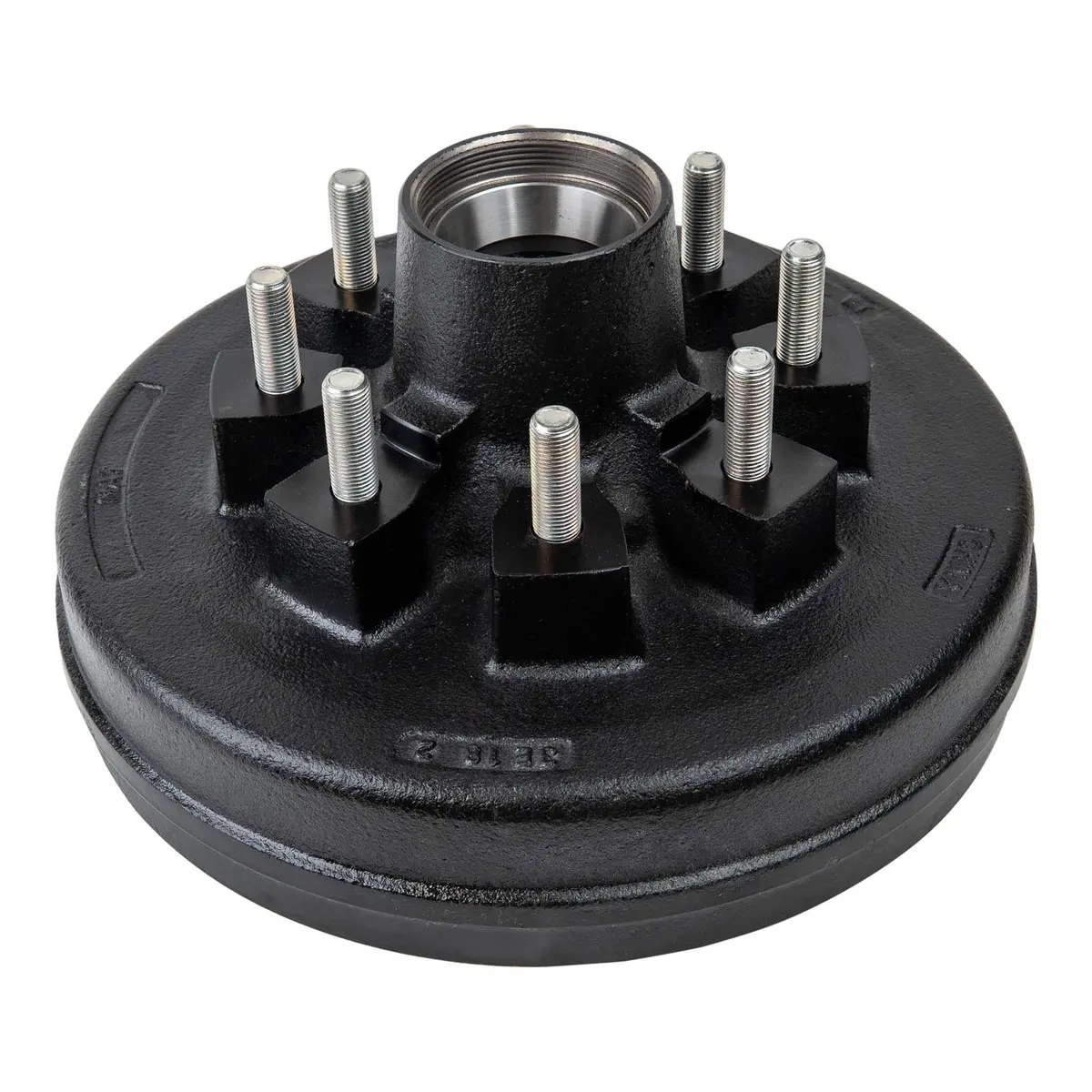 8K Trailer Axle Grease Hub And Drum - 8 Lug - 9/16" - Hybrid 1