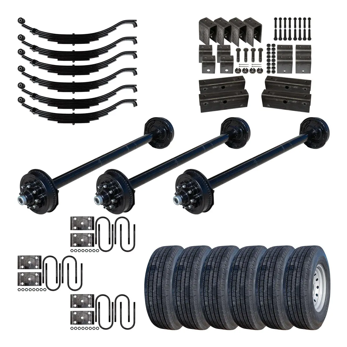 8000 Lb Tk Hybrid Triple Axle Trailer Kit - 24K Capacity (Original Series) 9/16" Studs 1