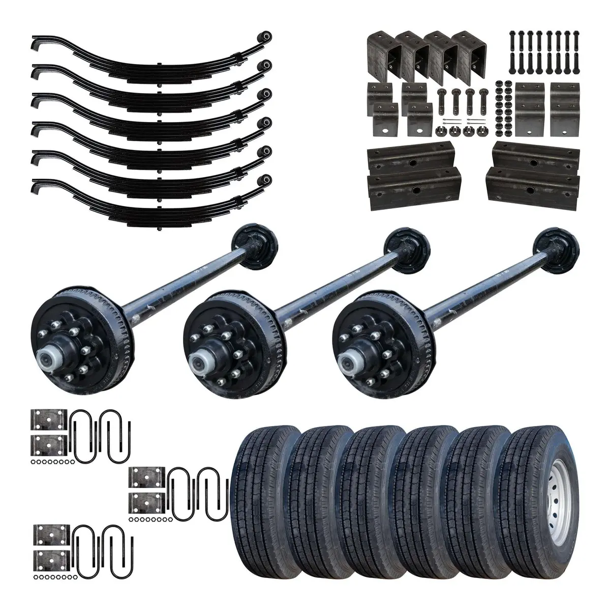 8000 Lb Tk Hybrid Triple Axle Trailer Kit - 24K Capacity (Original Series) 9/16" Studs 2
