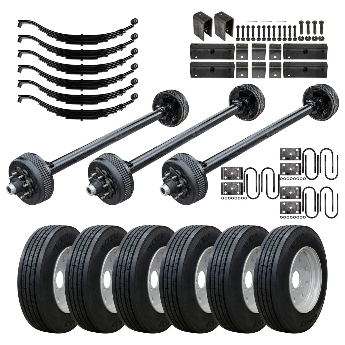 8000 Lb Triple Axle Tk Trailer Kit - 24K Capacity - Super Single (Original Series) 9/16" Studs 1