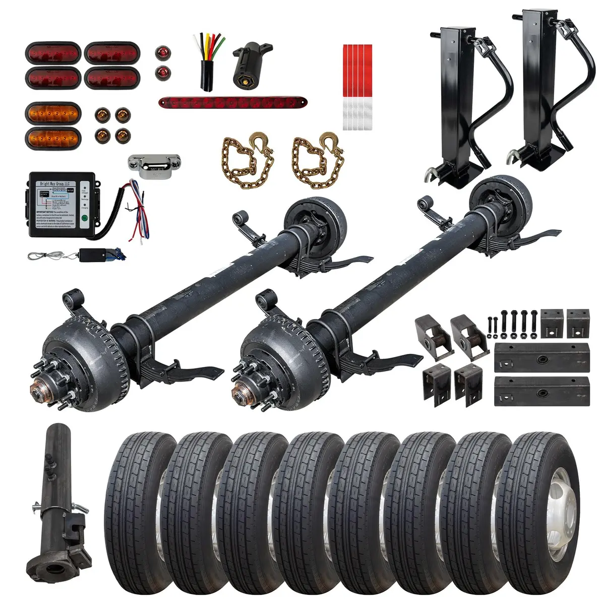 10,000 Lb Dexter Tandem Axle Gooseneck Tk Trailer Parts Kit - Sprung - 20K Capacity Hd (Complete Original Series) 1