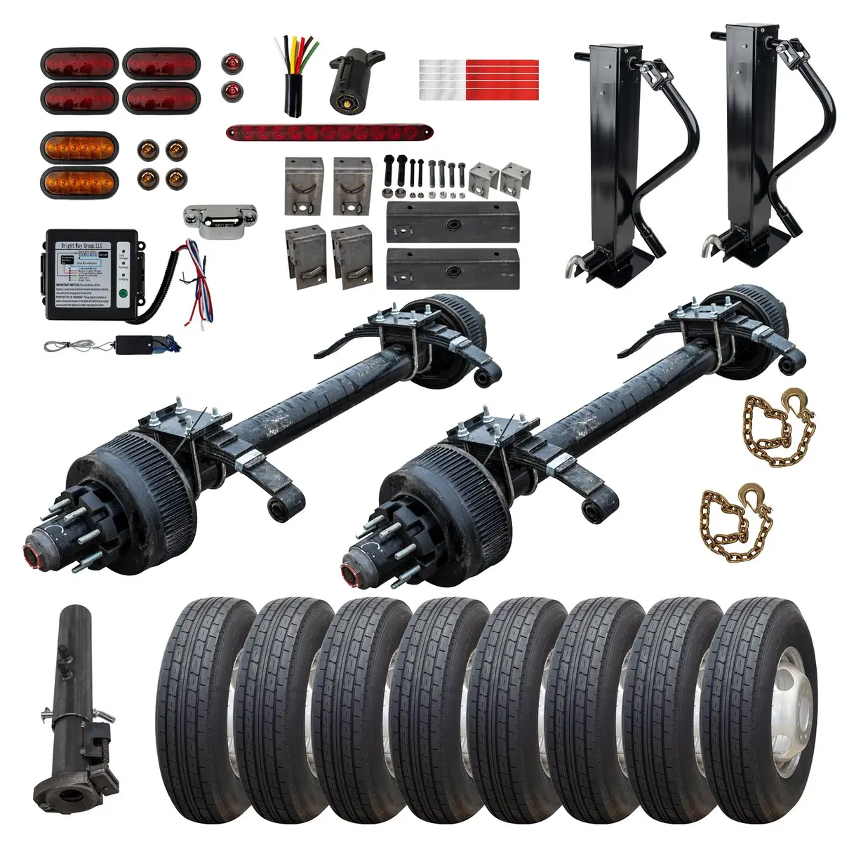 12,000 Lb Lippert Tandem Axle Gooseneck Tk Trailer Kit - Sprung - 24K Capacity Hd - (Complete Original Series) 1