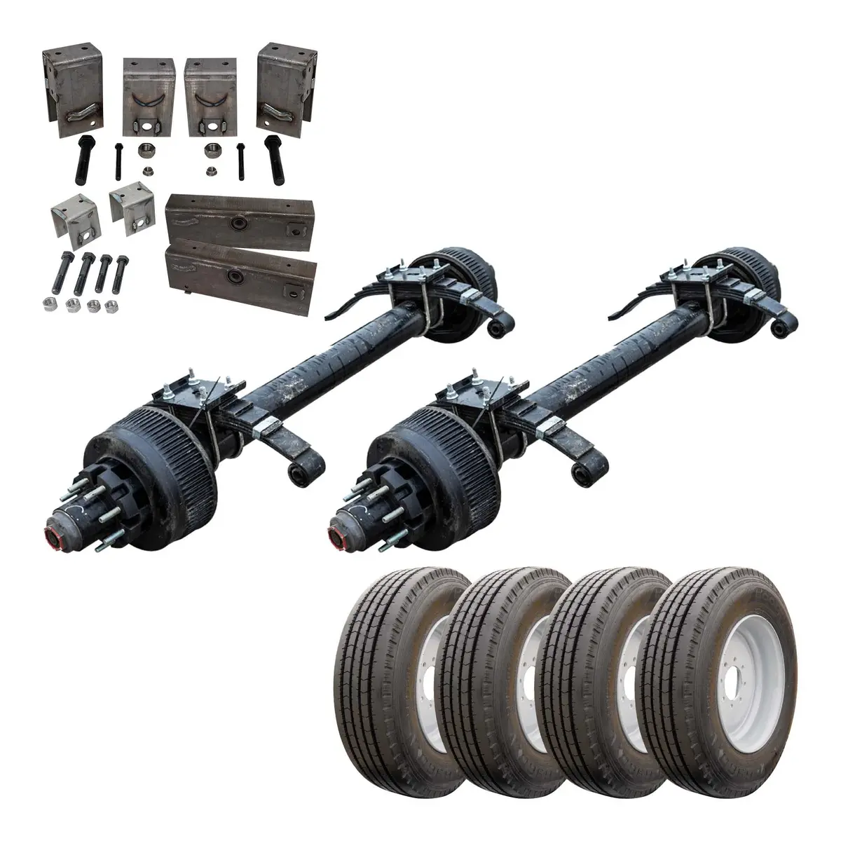 12,000 Lippert Tandem Axle Tk Trailer Kit - Sprung - 24K Capacity - Super Single (Original Series) 1