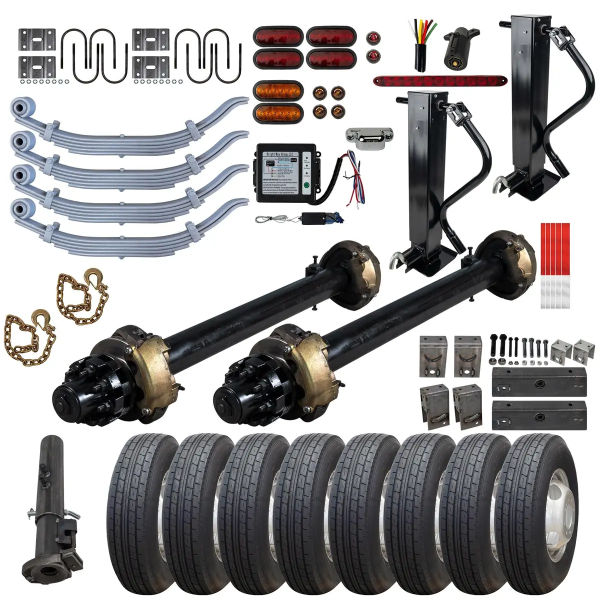 12,000 Lb Tk Tandem Axle Gooseneck Trailer Kit - Hydraulic Brake - 24K Capacity Hd - (Complete Original Series) 1