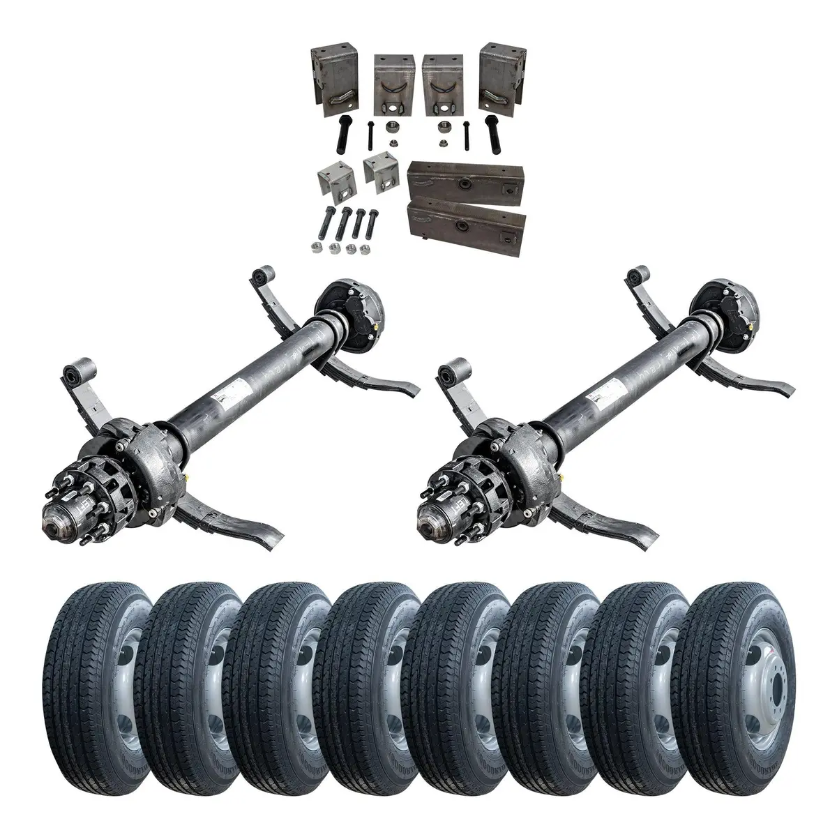 12,000 Lb Dexter Tandem Axle Hydraulic Trailer Kit - Sprung - 24K Capacity (Original Series) 1