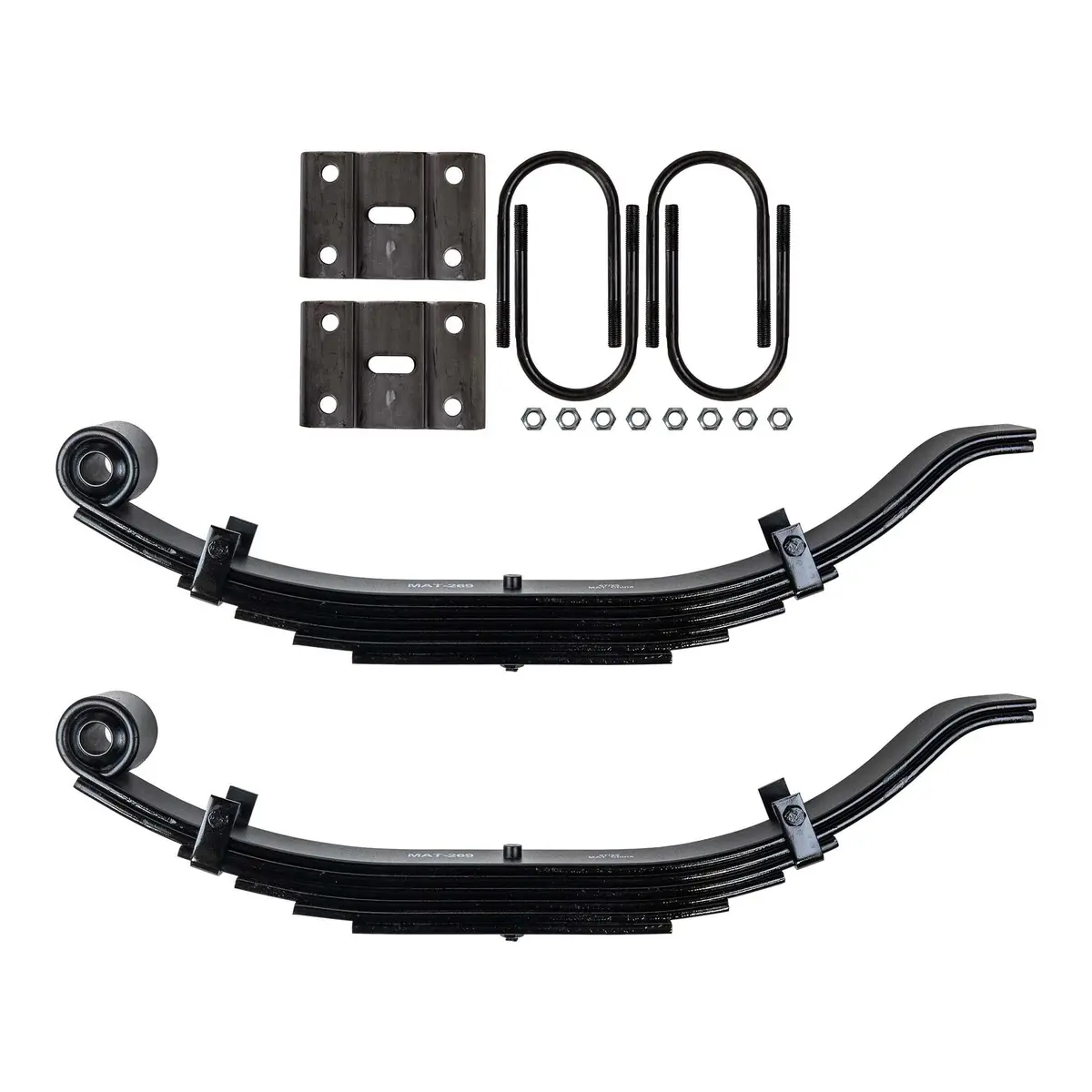 Trailer 6 Leaf Slipper Spring Suspension Kit For 5" Tube 12000 Lb Axles 1