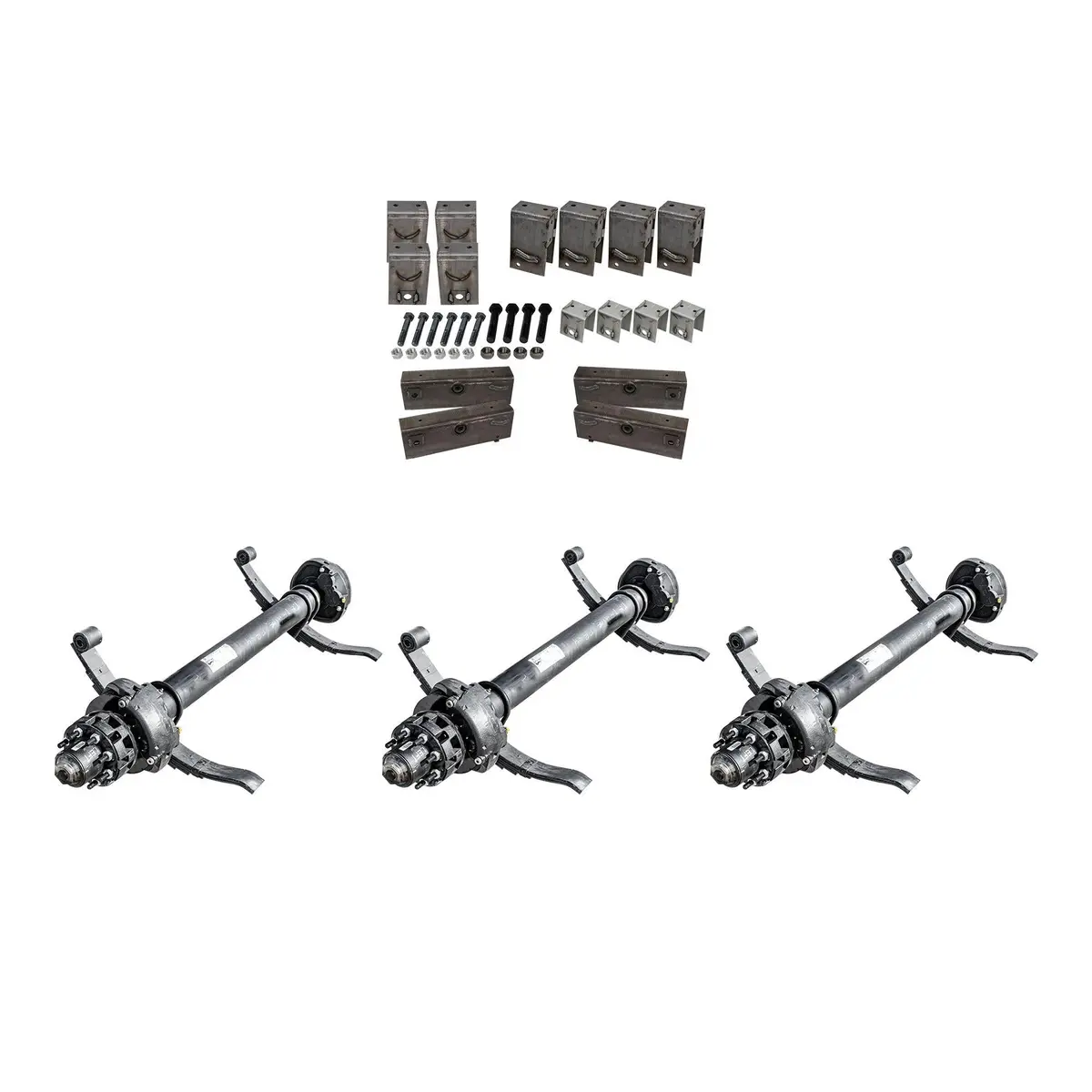 12,000 Lb Dexter Triple Axle Hydraulic Kit - Sprung - 36K Capacity (Axle Series) 1