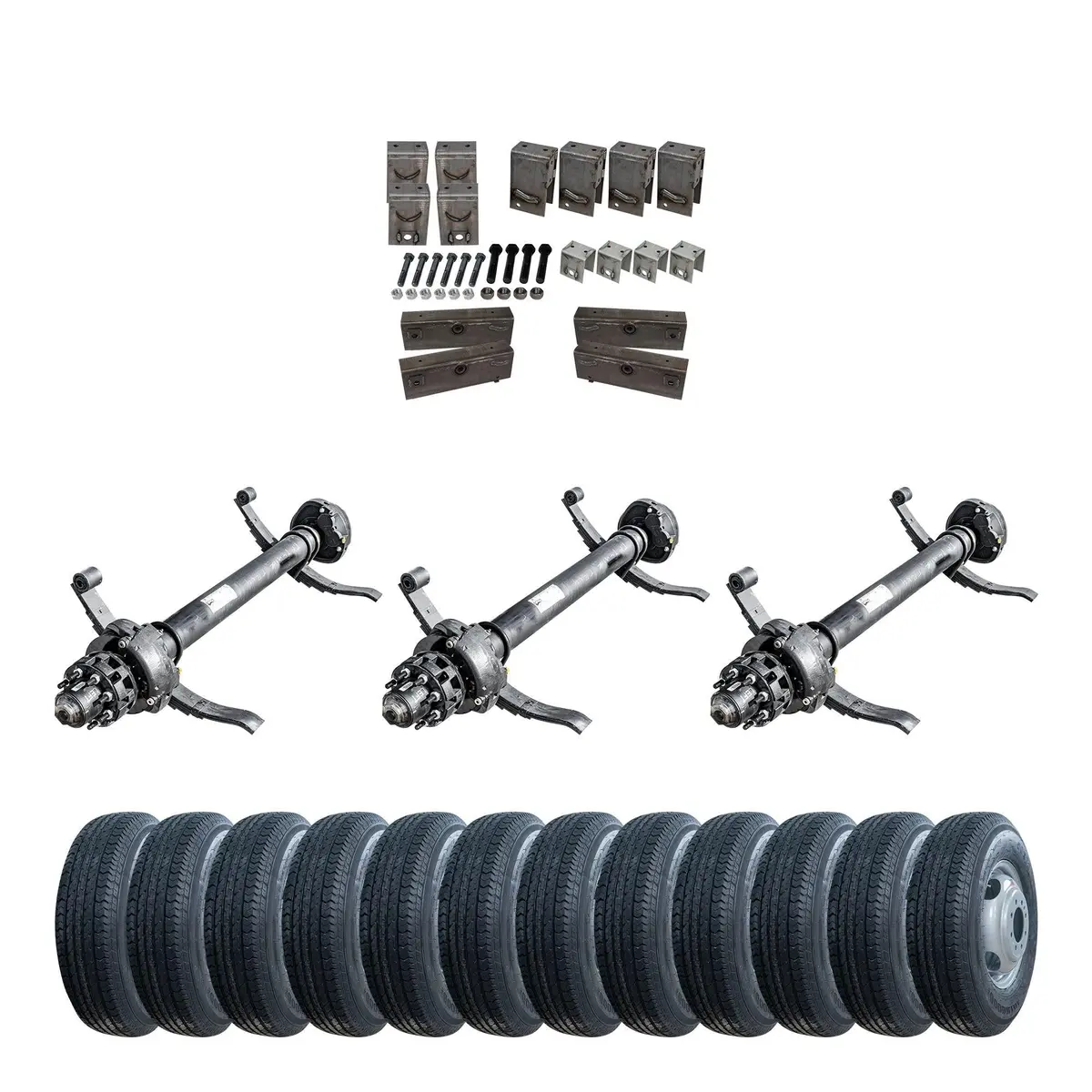 12,000 Lb Dexter Triple Axle Hydraulic Trailer Kit - Sprung - 36K Capacity (Original Series) 1