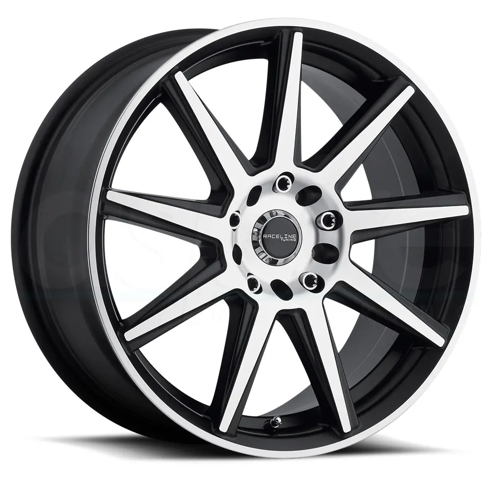 Raceline Wheels 144M Storm Machined Black 1