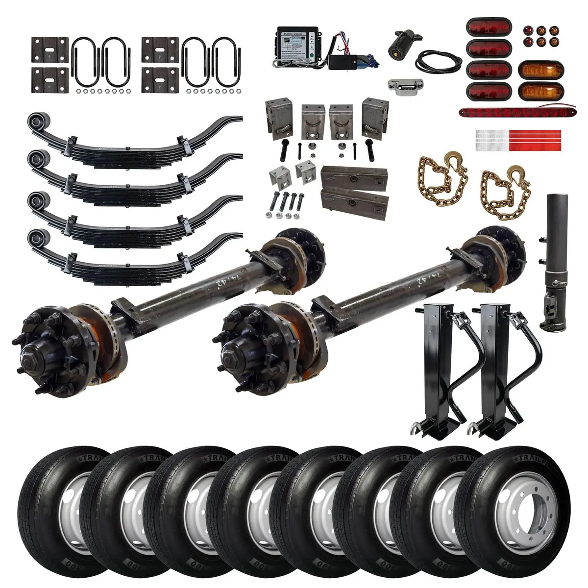 15,000 Lb Tk Tandem Axle Gooseneck Trailer Kit - Hydraulic Brake - 30K Capacity (Complete Original Series) 1