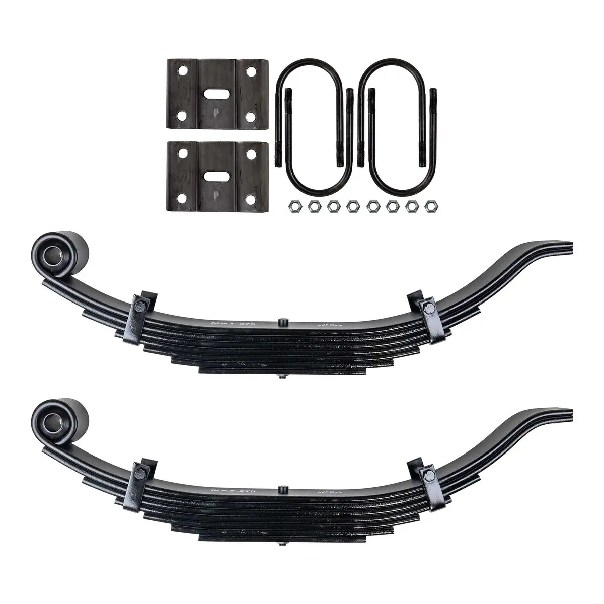 Trailer 7 Leaf Slipper Spring Suspension Kit For 5" Tube 15,000 - 16,000 Lb Axles 1