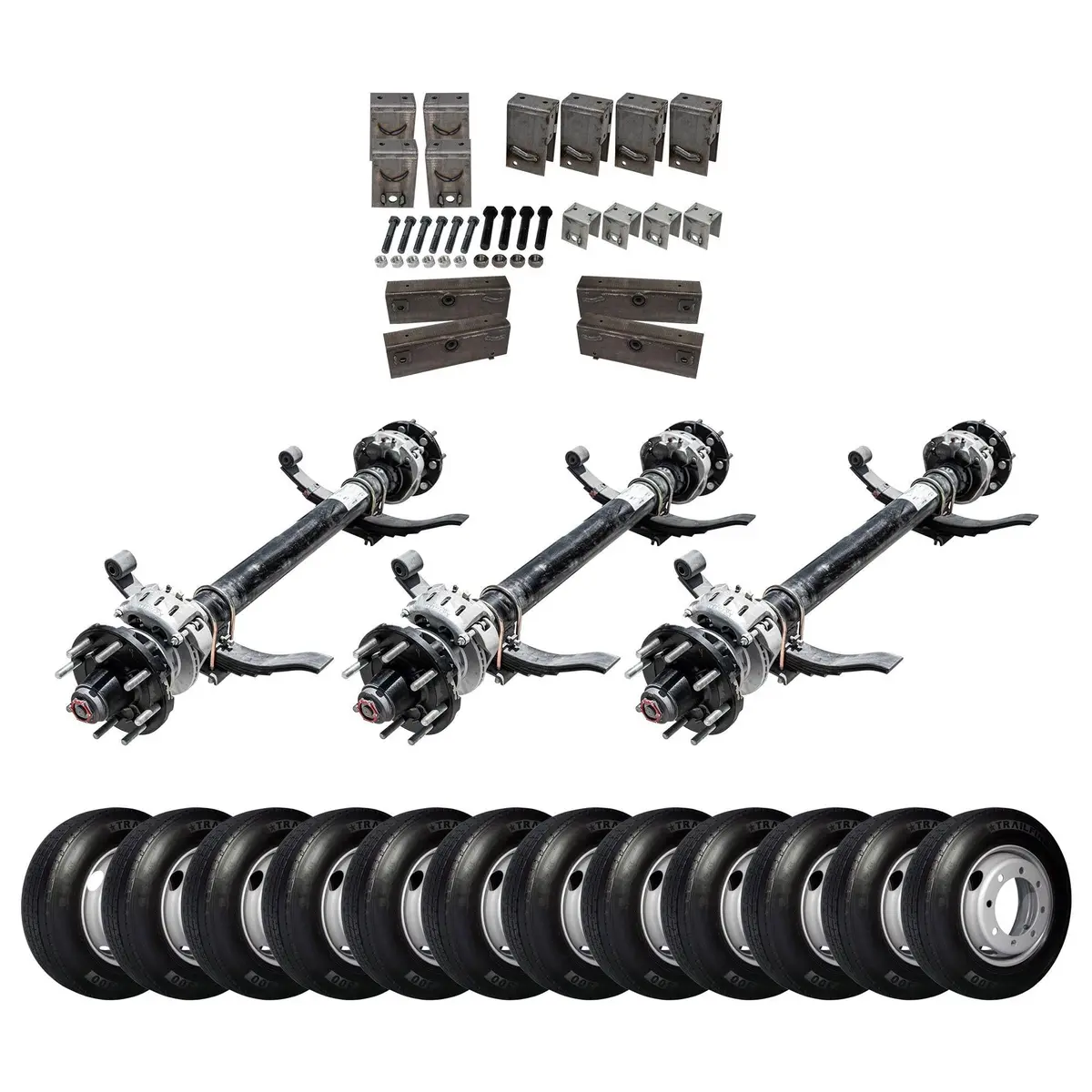 16,000 Lb Lippert Triple Tk Axle Hydraulic Tk Trailer Kit - 48K Capacity (Original Series) 1