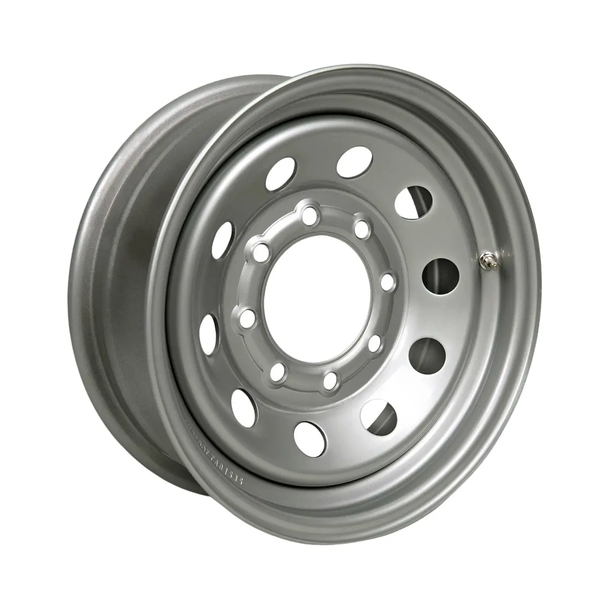 16" X 6" - 8 Lug Silver Mod Solid Steel Trailer Wheel - 8 X 6.5" Single 1