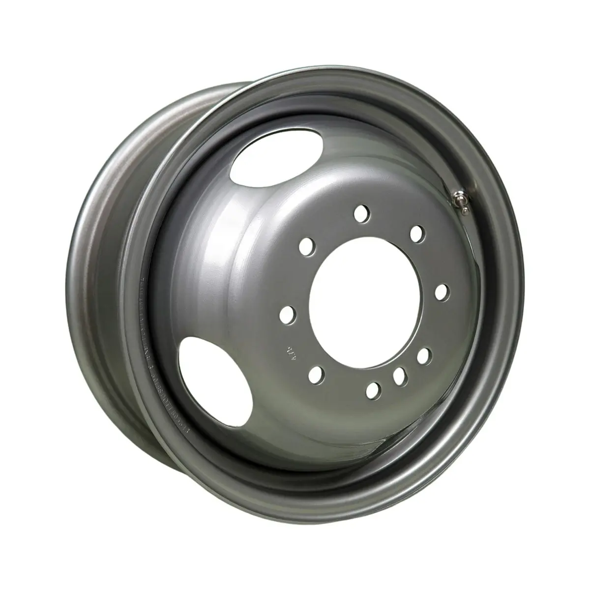 16" X 6" - 8 Lug Silver Mod Solid Steel Trailer Wheel - 8 X 6.5" Dual 1