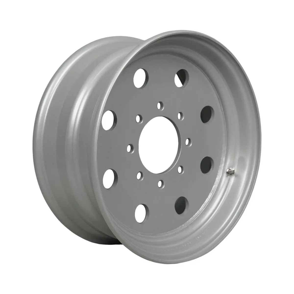 17.5" X 6.75" 8 Lug Silver Modular Trailer Wheel 8 X 6.5" Single +.50 Offset 1