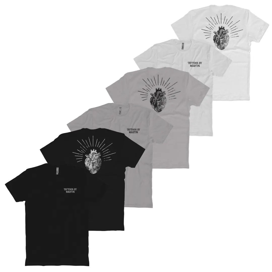 Tattoos By Martin Left Chest Logo T-Shirt 1