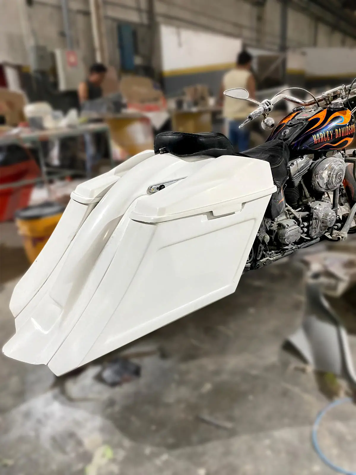 Hd Bagger And Fender Kit 6" Down And 9" Out Angle, Custom Baggers, Extended & Stretched Saddle Bags, Exclusive For Harley Davidson Softail 1