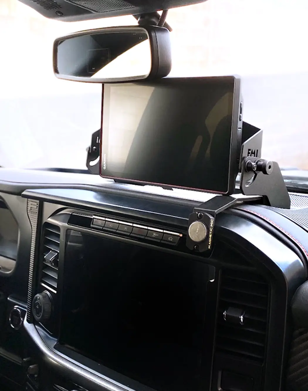 Foutz Motorsports 2024+ Gen 3.5 Raptor And F150 Center Dash Fold Down Garmin Tread Xl Gps Mount 1