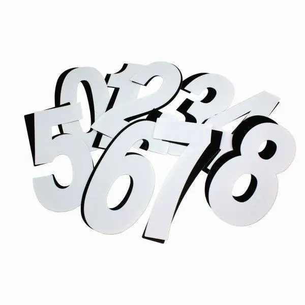 Number Decal 3 Pack 8" 1