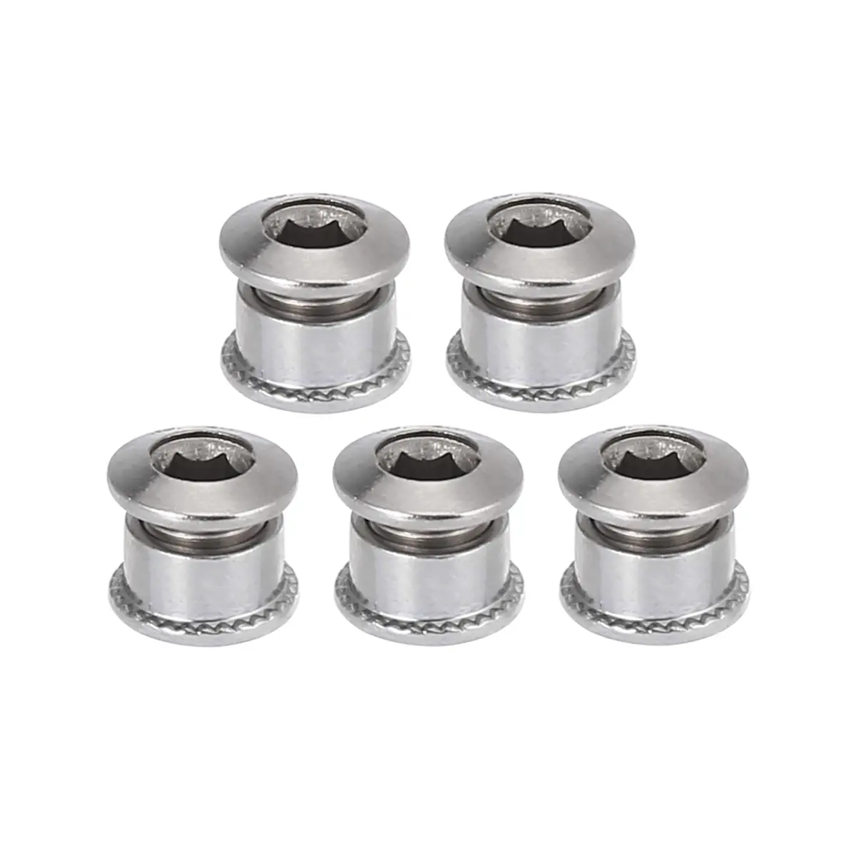 Chainring Bolt Set Steel Silver 5Pc 1