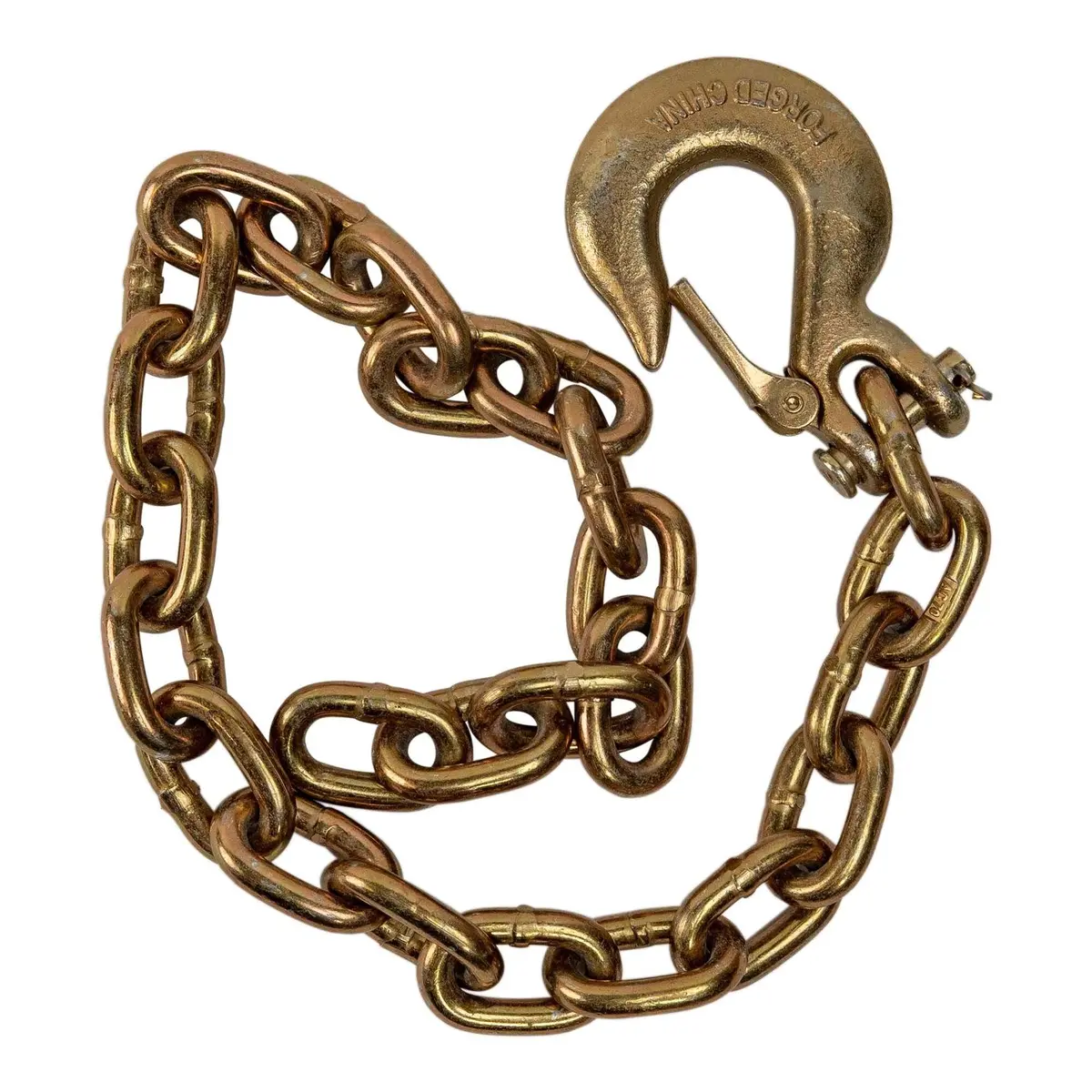 Gold Trailer Safety Chain - 3/8 X 39" With 1 Clevis Hook (27.4K Capacity) 1