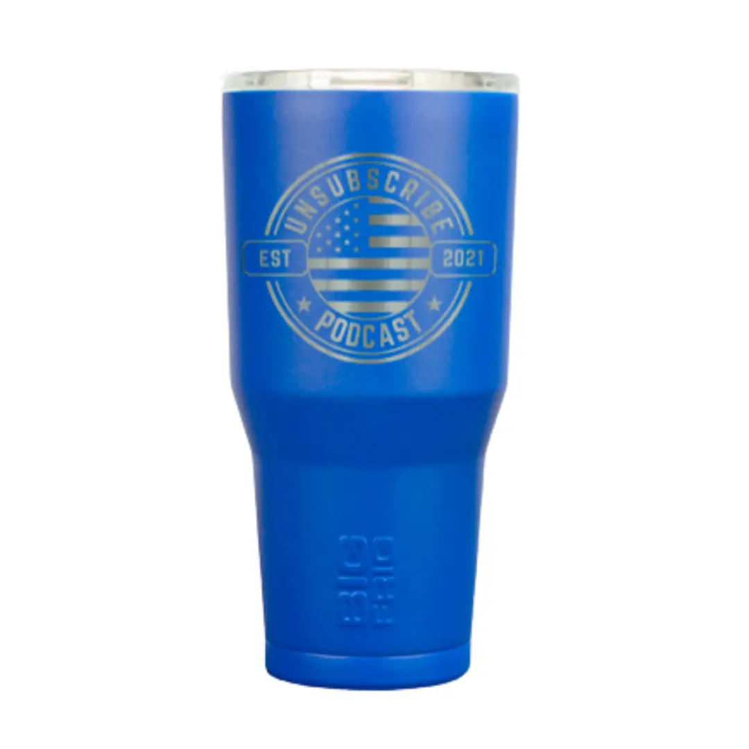 Unsubscribe Podcast Tumbler (Blue) 1