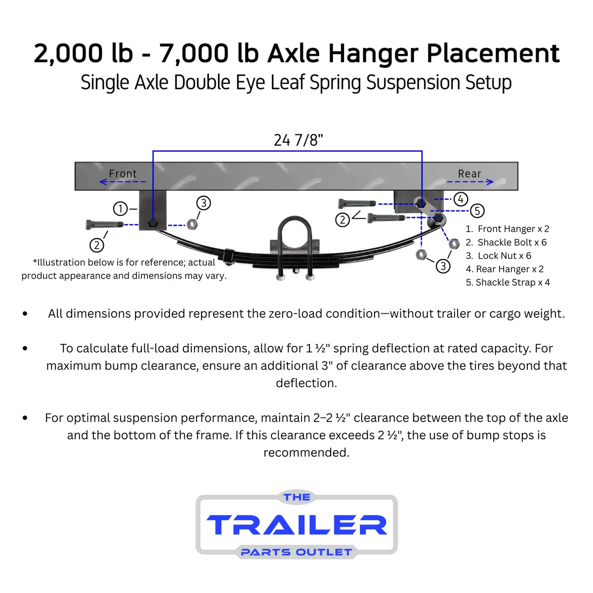6000 Lb Tk Light Duty Single Axle Kit - 6K Capacity (Axle Series) 4