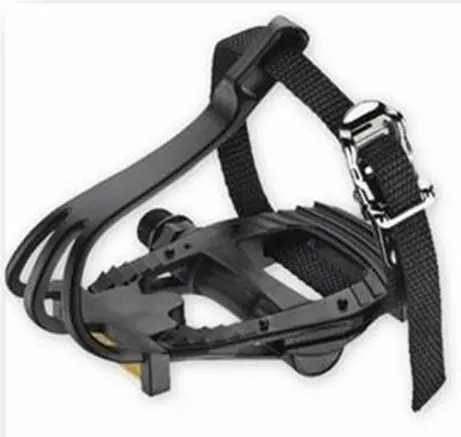 Bikelane Flat Pedals With Toe Clips 1