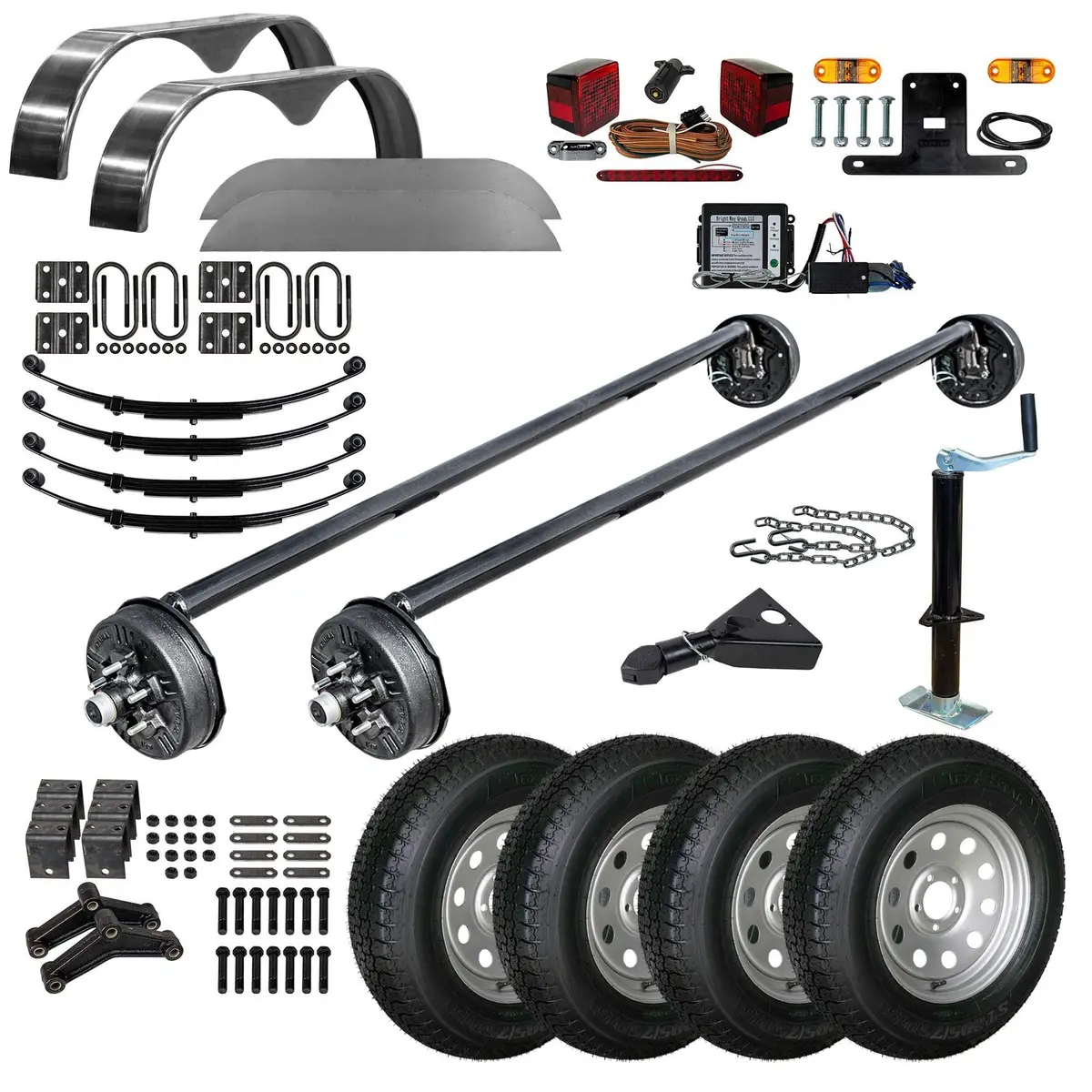 3.5K Tk Tandem Axle Trailer Parts Kit - 7000 Lb Capacity Hd (Drop Complete Original Series) 1