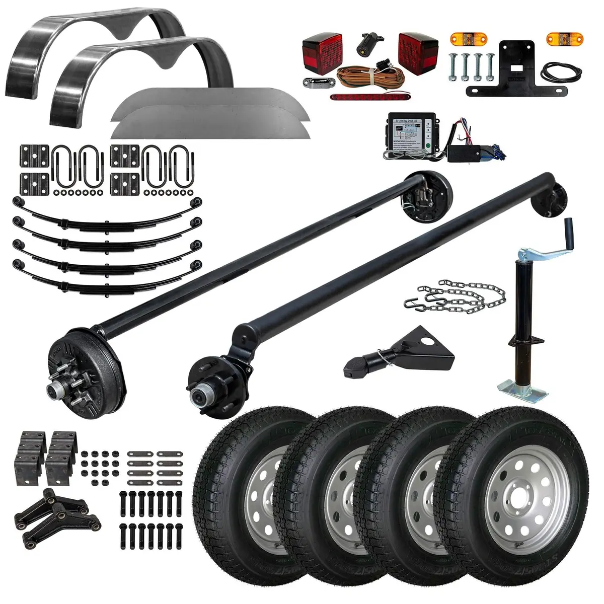 3.5K Tk Tandem Axle Trailer Parts Kit - 7000 Lb Capacity Ld 5X4.5 (Drop Complete Original Series) 1