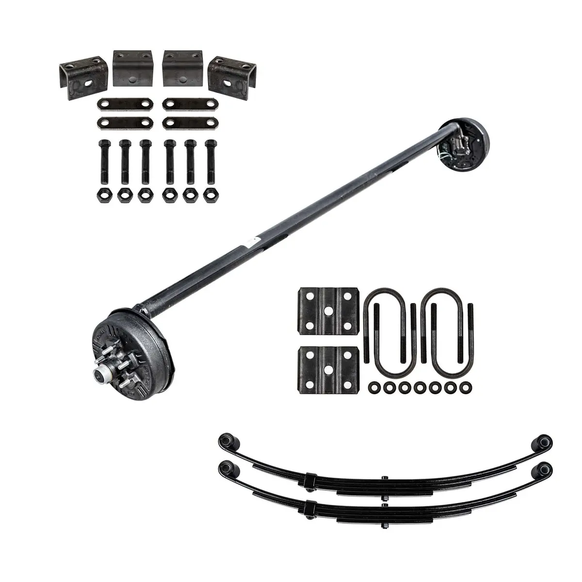 3.5K Tk Heavy Duty Single Axle Kit - 3500 Lb Capacity (Drop Axle Series) 1