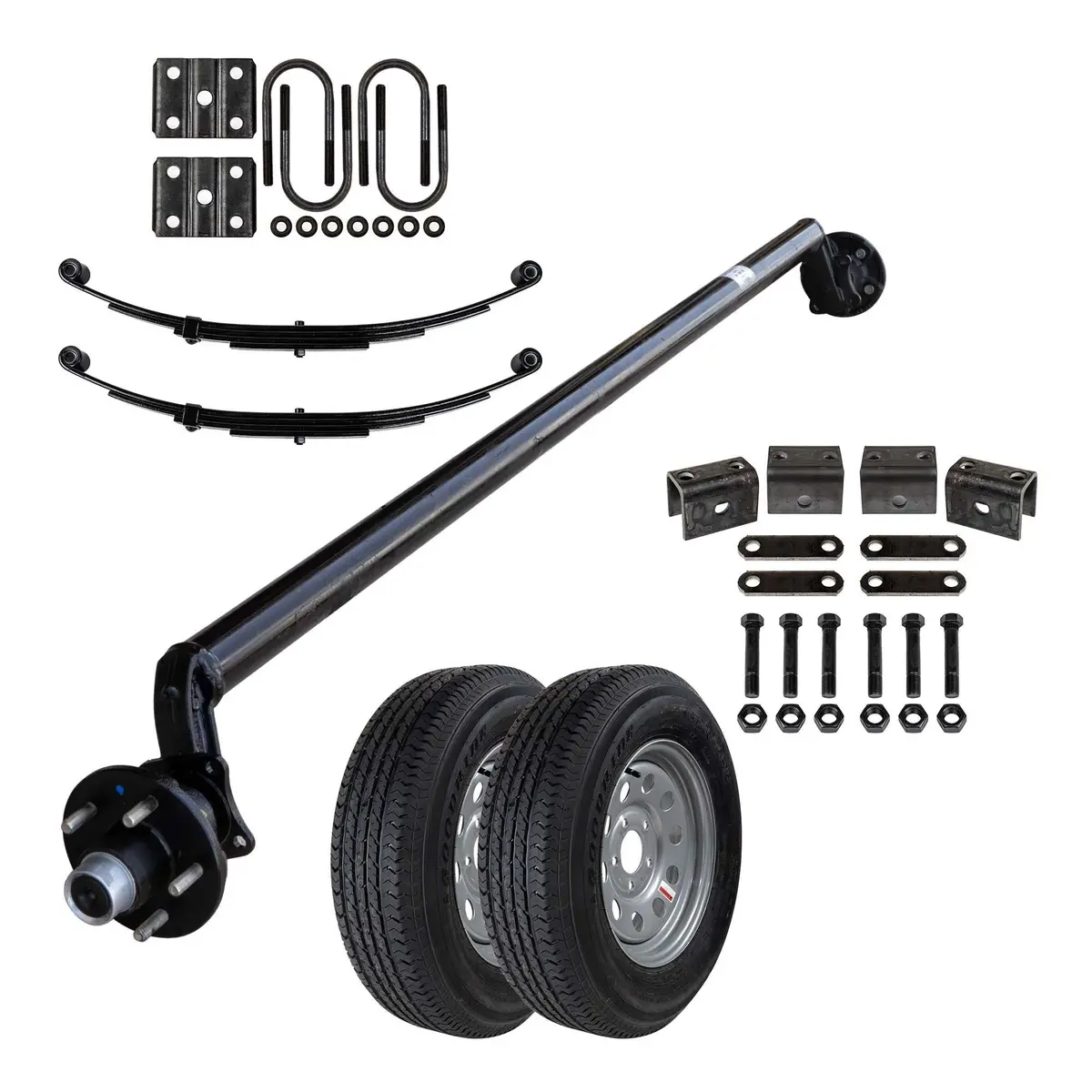 3.5K Light Duty Single Axle Tk Trailer Kit - 3500 Lb Capacity 5X4.5 (Drop Original Series) 1