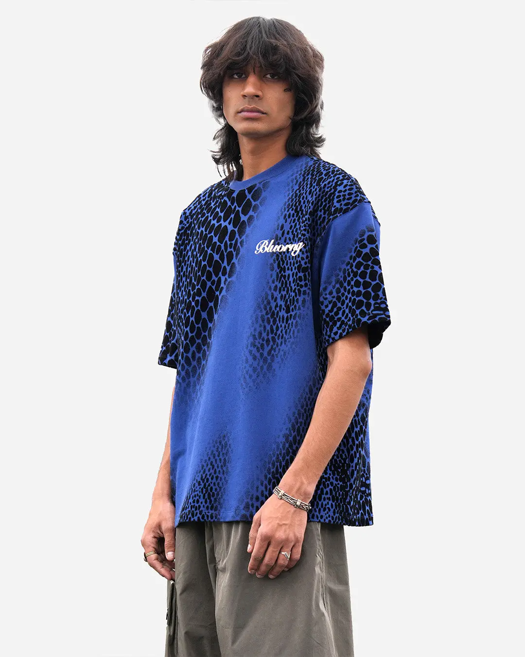 Blue Flock Illusion T-Shirt 1