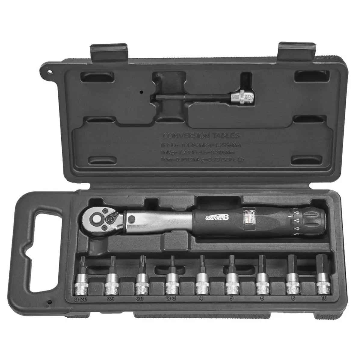 Tool Super B Torque Wrench 1/4 Drive With Sockets 1