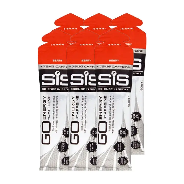 Science In Sport Go Energy + Caffeine Gel 60Ml (6 Pack) - Berry 1