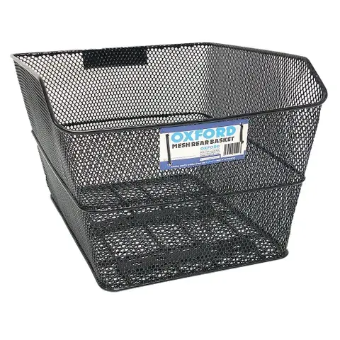 Oxford Mesh Fixed Rear Basket - Black (Bk152) 1