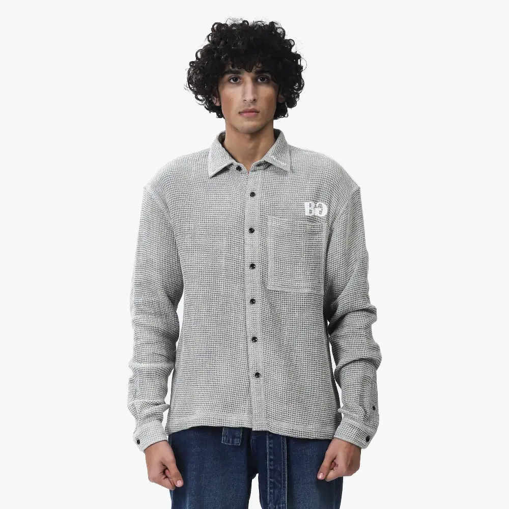 Marble Grey Waffle Shirt 3