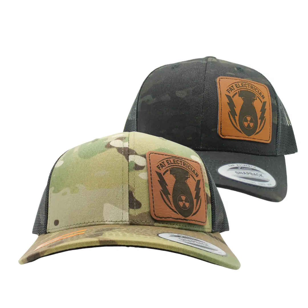 The Fat Electrician Leather Patch Hat 1