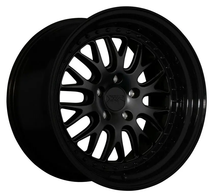 Xxr Wheels 570 Flat Black Gloss Black Lip 1