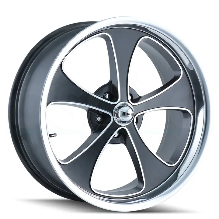 Ridler Wheels 645 Black Machined Lip 1