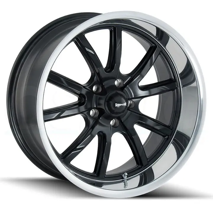 Ridler Wheels 650 Black Machined Lip 1