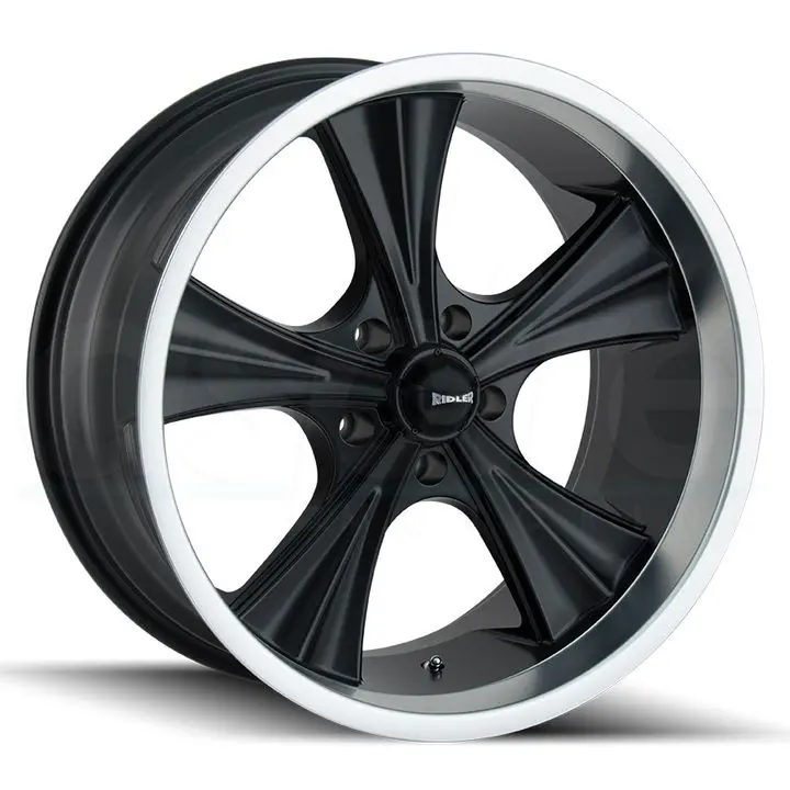 Ridler Wheels 651 Black Machined Lip 1