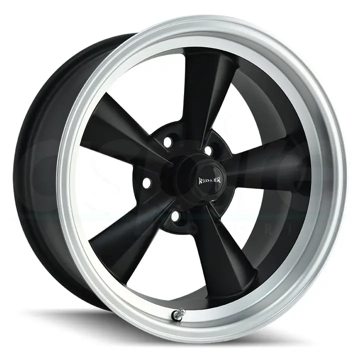 Ridler Wheels 675 Black Machined Lip 1