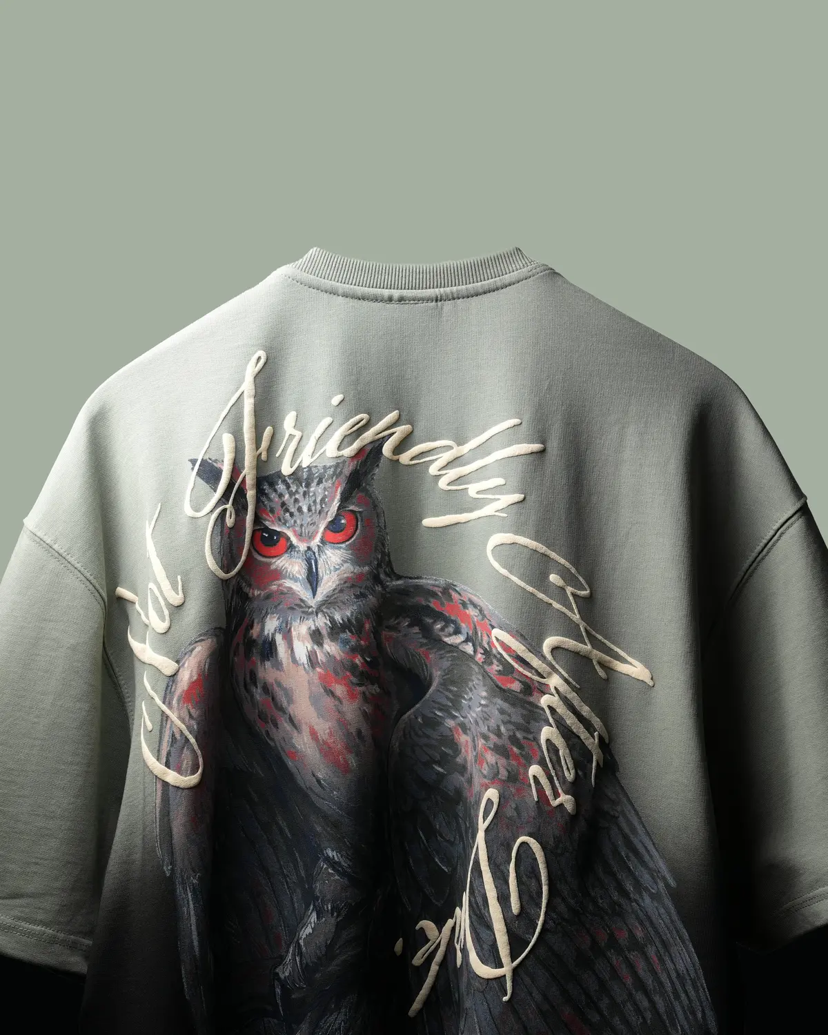 Green Phantom Owl T-Shirt 1