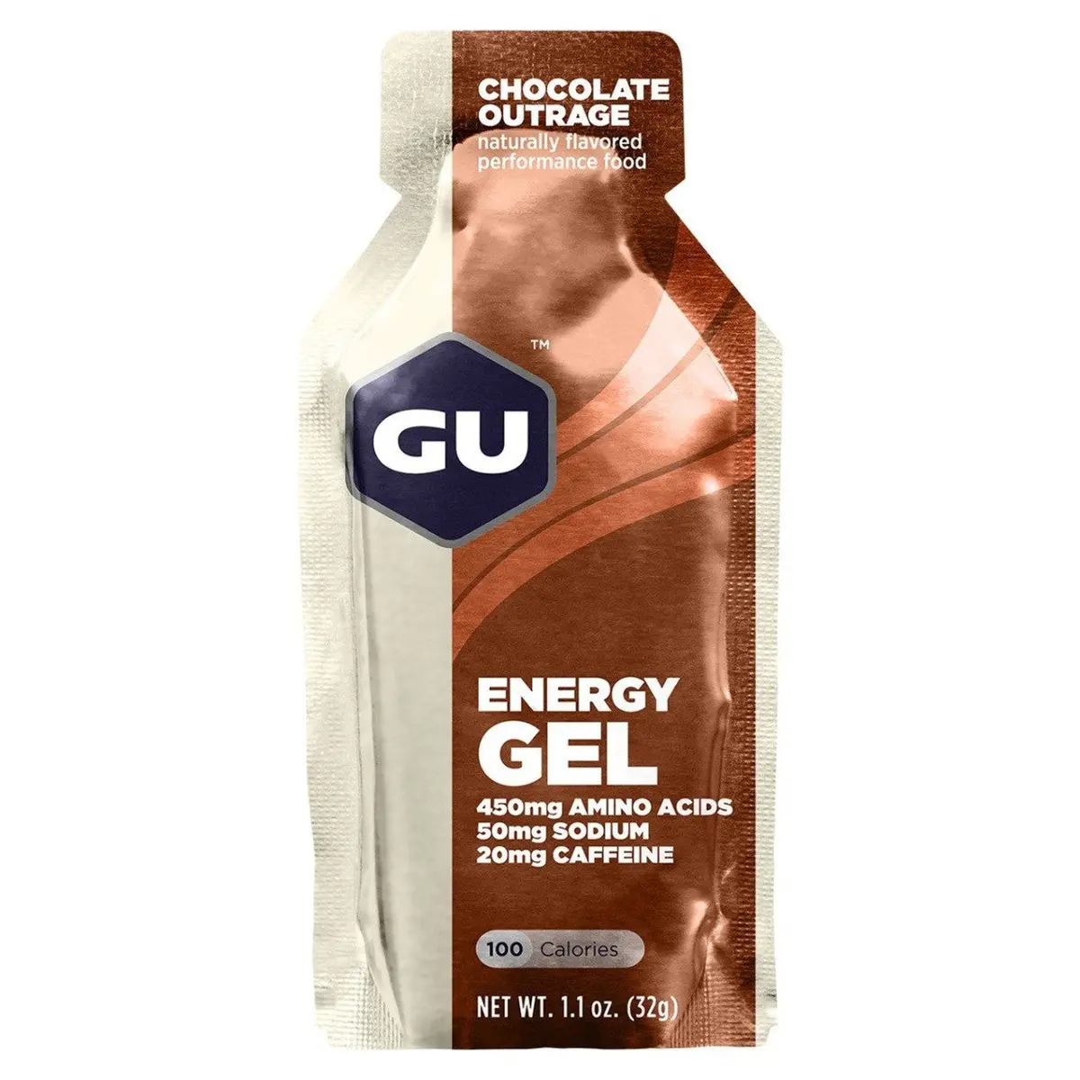 Gu Energy Gel Chocolate Outrage With Caffeine 32G 1